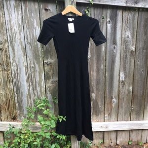 NWT H&M black knit midi sweater dress